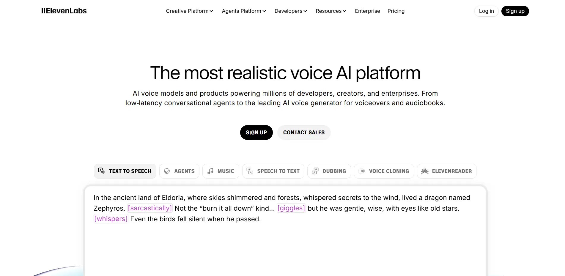 ElevenLabs Tool Interface