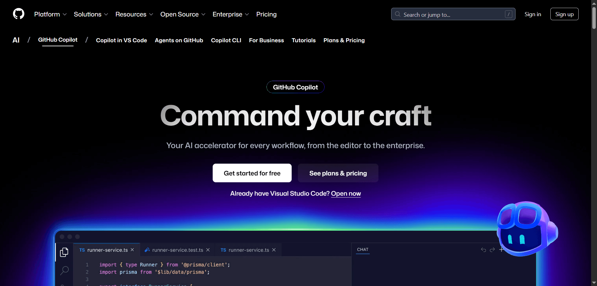 GitHub Copilot AI Tool Interface