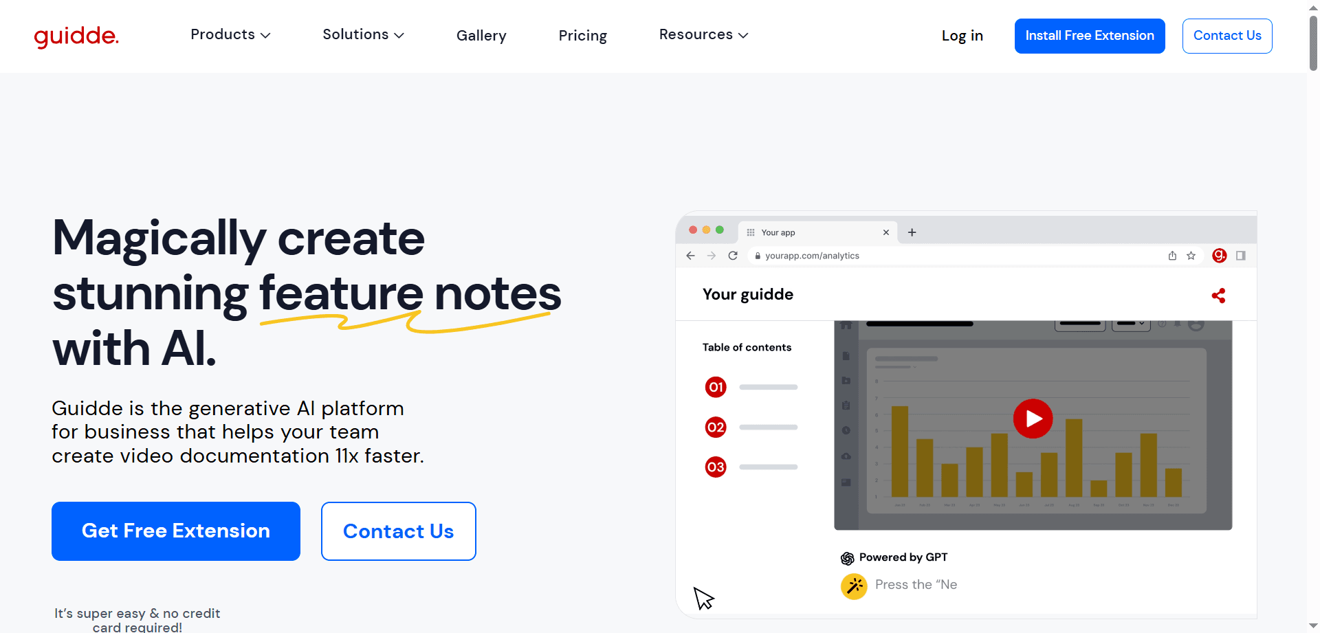 Guidde AI Documentation Creator