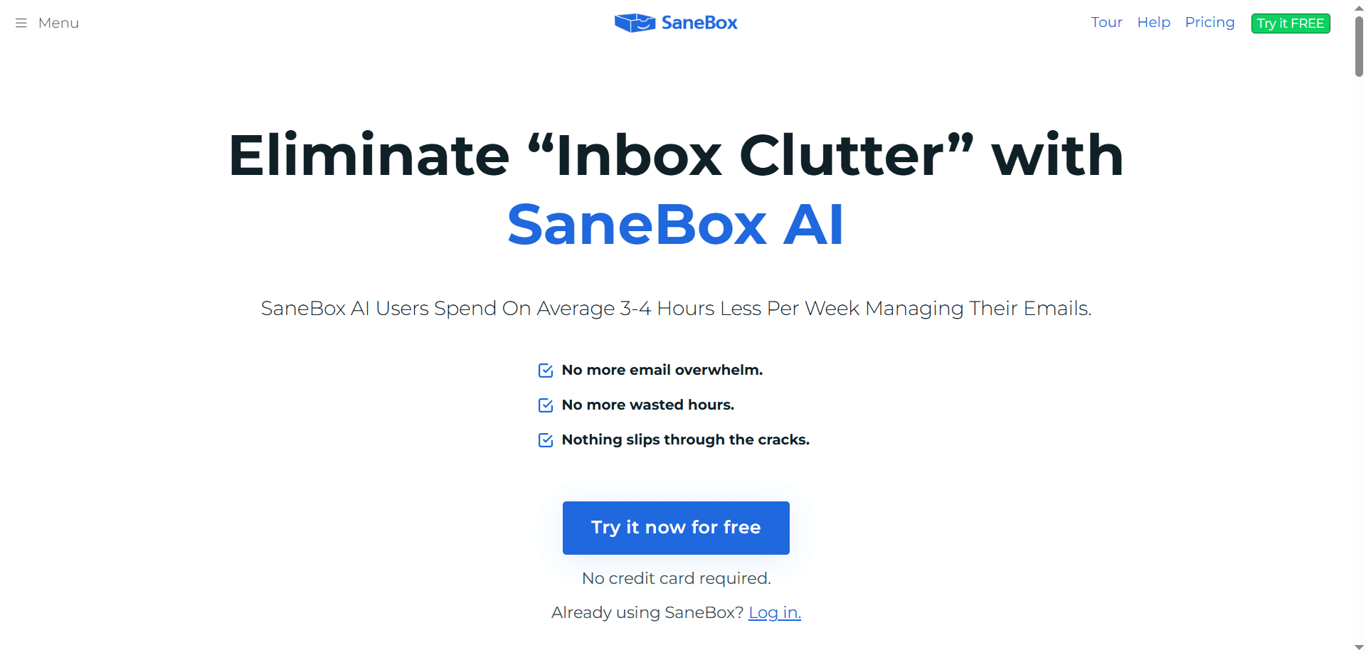 SaneBox Email Management