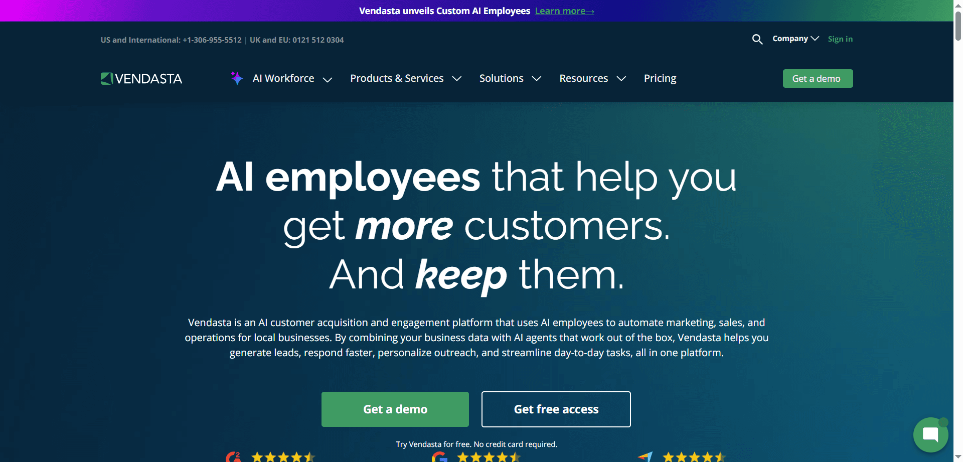 Vendasta Conversations AI Receptionist